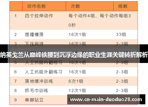 纳英戈兰从巅峰铁腰到沉浮边缘的职业生涯关键转折解析 纳英戈兰从巅峰铁腰到沉浮边缘的职业生涯关键转折解析
